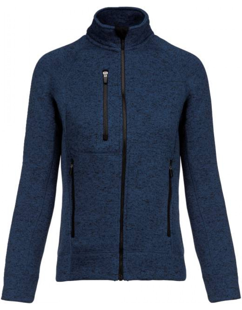 Jachetă de damă din fleece tricotată melanj